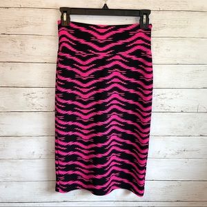 LuLaRoe Pink and Black Cassie Skirt